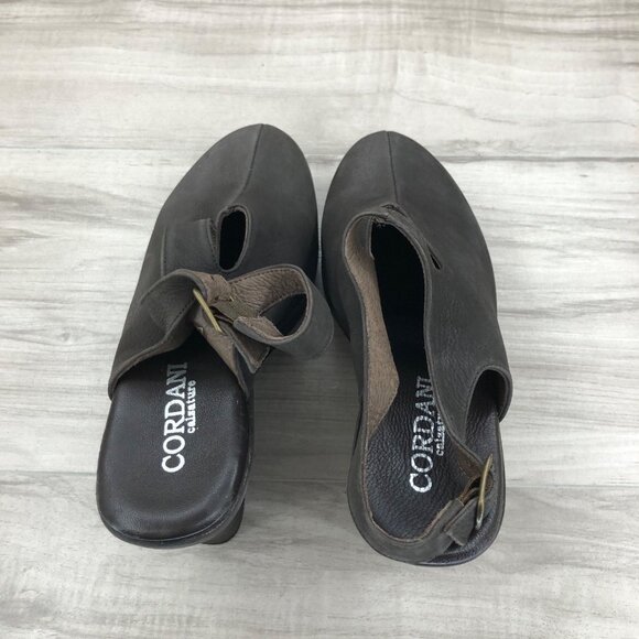 Cordani Calsature Wedge Women's EU 37 Chocolate Brown Nubuck Leather Heels - Picture 9 of 11